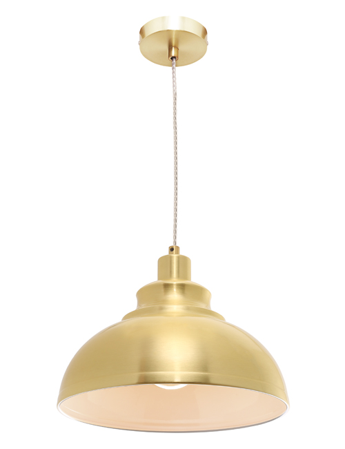 Risto 1lt Pendant Satin Brass Lights Direct Risto 1lt Satin Brass