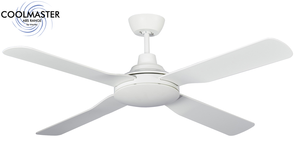 Discovery 48 Abs White Ceiling Fan Mdf124w Lights Direct - 48 Inch White Ceiling Fan No Light